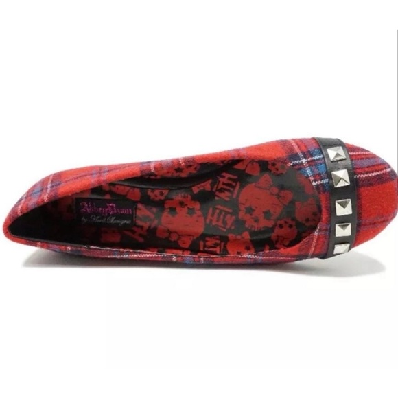 Abbey Dawn Tartan Plaid Studded Punk Rock Ballerina Flats by Avril Lavigne - Picture 5 of 15
